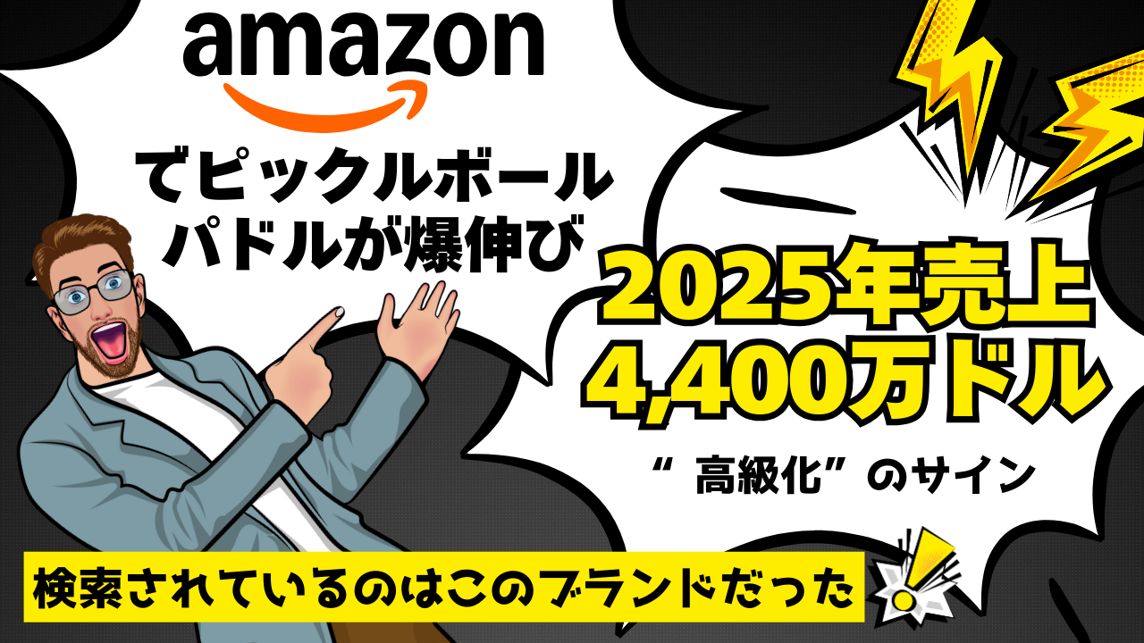 Amazonでピックルボールパドルが爆伸び：2025年売上4,400万ドルと“高級化”のサイン - PICKLEBALL JAPAN